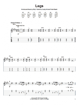 page one of Legs (Easy Guitar Tab)