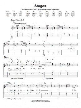 page one of Stages (Easy Guitar Tab)