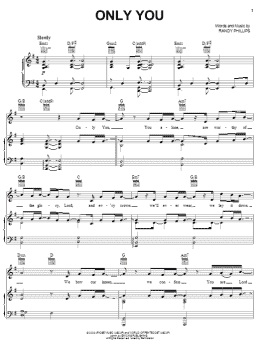 page one of Only You (Piano, Vocal & Guitar Chords (Right-Hand Melody))