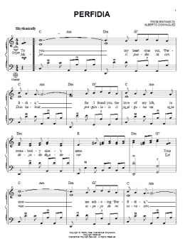 page one of Perfidia (Accordion)