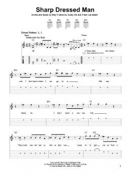 page one of Sharp Dressed Man (Easy Guitar Tab)