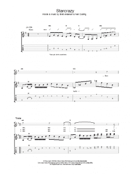 page one of Starcrazy (Guitar Tab)