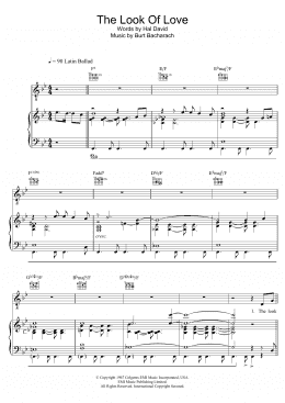 page one of The Look Of Love (Piano, Vocal & Guitar Chords)
