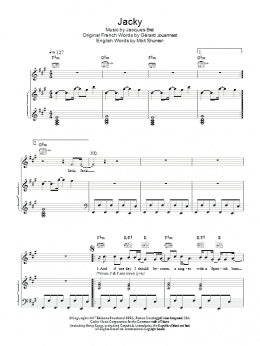 page one of Jacky (Piano, Vocal & Guitar Chords)