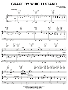 page one of Grace By Which I Stand (Piano, Vocal & Guitar Chords (Right-Hand Melody))