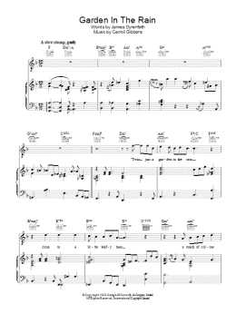 page one of Garden In The Rain (Piano, Vocal & Guitar Chords)