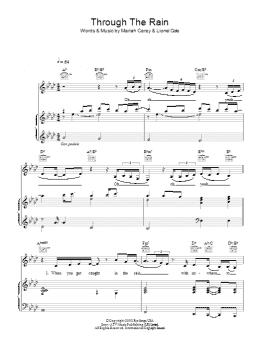 page one of Through The Rain (Piano, Vocal & Guitar Chords)