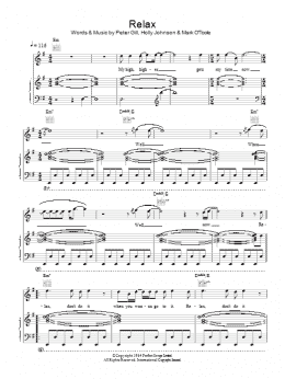 page one of Relax (Piano, Vocal & Guitar Chords)