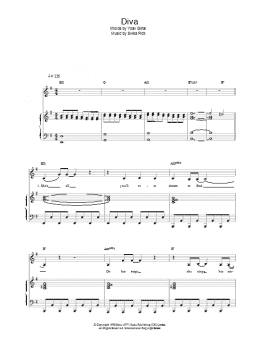 page one of Diva (Piano, Vocal & Guitar Chords)