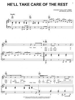 page one of He'll Take Care Of The Rest (Piano, Vocal & Guitar Chords (Right-Hand Melody))