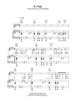 page one of If I Fall (Piano, Vocal & Guitar Chords)