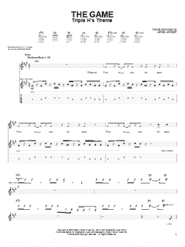 page one of The Game (Guitar Tab)