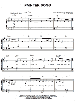 page one of Painter Song (Easy Piano)