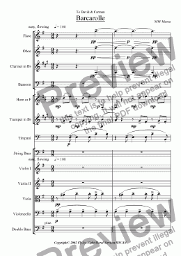 page one of Short Essay Collection III - Barcarolle
