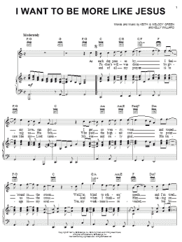 page one of I Want To Be More Like Jesus (Piano, Vocal & Guitar Chords (Right-Hand Melody))