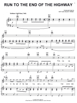 page one of Run To The End Of The Highway (Piano, Vocal & Guitar Chords (Right-Hand Melody))