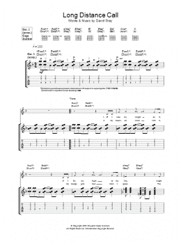 page one of Long Distance Call (Guitar Tab)