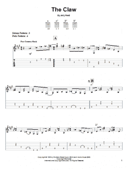 page one of The Claw (Easy Guitar Tab)