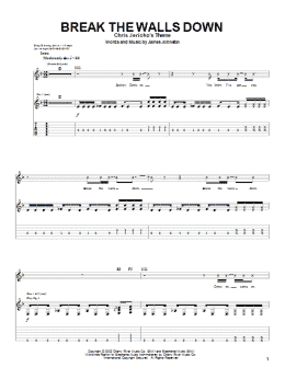 page one of Break The Walls Down (Guitar Tab)