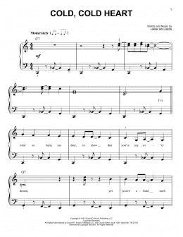 page one of Cold, Cold Heart (Easy Piano)