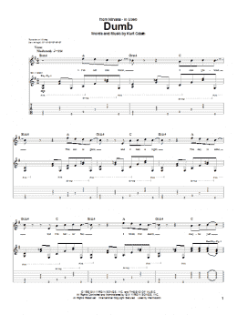 page one of Dumb (Guitar Tab)