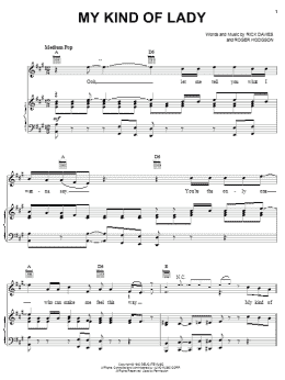 page one of My Kind Of Lady (Piano, Vocal & Guitar Chords (Right-Hand Melody))