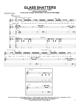 page one of Glass Shatters (Guitar Tab)