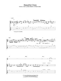 page one of Beautiful Ones (Guitar Tab)