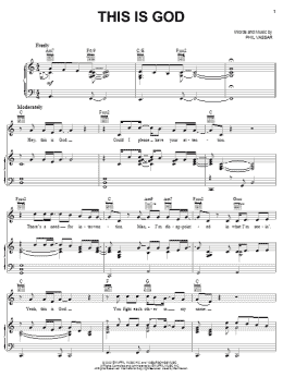 page one of This Is God (Piano, Vocal & Guitar Chords (Right-Hand Melody))