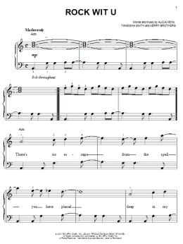 page one of Rock Wit U (Easy Piano)