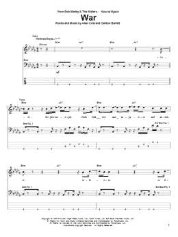 page one of War (Bass Guitar Tab)