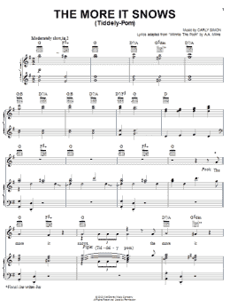 page one of The More It Snows (Tiddely-Pom) (Piano, Vocal & Guitar Chords (Right-Hand Melody))