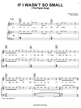 page one of If I Wasn't So Small (The Piglet Song) (Piano, Vocal & Guitar Chords (Right-Hand Melody))