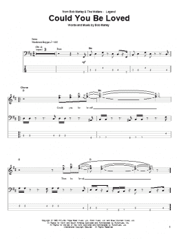 page one of Could You Be Loved (Bass Guitar Tab)