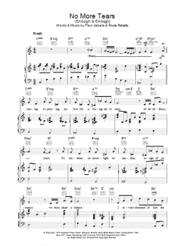 page one of No More Tears (Enough Is Enough) (Piano, Vocal & Guitar Chords)