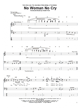 page one of No Woman No Cry (Bass Guitar Tab)