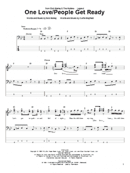 page one of One Love (Bass Guitar Tab)