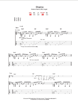 page one of Shame (Guitar Tab)