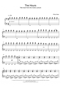 page one of The Hours (Piano Solo)