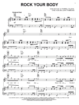 page one of Rock Your Body (Piano, Vocal & Guitar Chords (Right-Hand Melody))