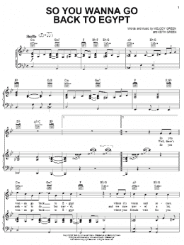 page one of So You Wanna Go Back To Egypt (Piano, Vocal & Guitar Chords (Right-Hand Melody))