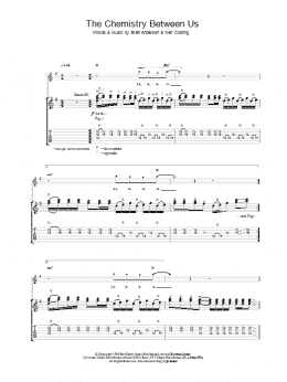page one of The Chemistry Between Us (Guitar Tab)