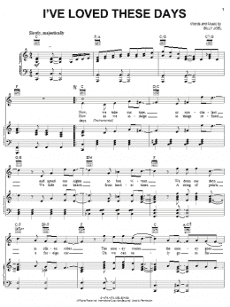 page one of I've Loved These Days (Piano, Vocal & Guitar Chords (Right-Hand Melody))