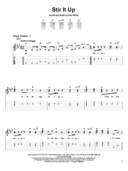 page one of Stir It Up (Easy Guitar Tab)
