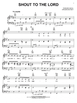 page one of Shout To The Lord (Piano, Vocal & Guitar Chords (Right-Hand Melody))