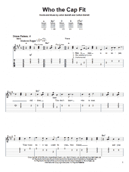 page one of Who The Cap Fit (Easy Guitar Tab)