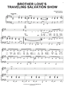 page one of Brother Love's Traveling Salvation Show (Piano, Vocal & Guitar Chords (Right-Hand Melody))