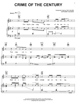 page one of Crime Of The Century (Piano, Vocal & Guitar Chords (Right-Hand Melody))