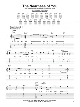 page one of The Nearness Of You (Easy Guitar Tab)