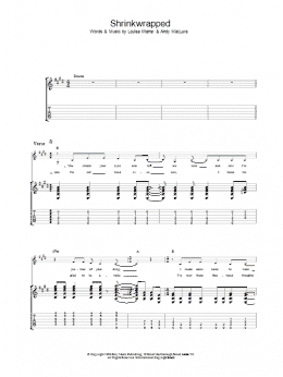 page one of Shrinkwrapped (Guitar Tab)